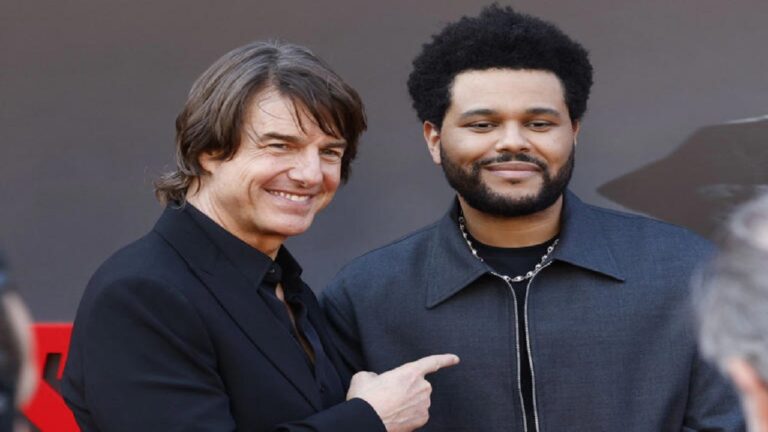 The Weeknd Meets Tom Cruise At Mission Impossible Premiere